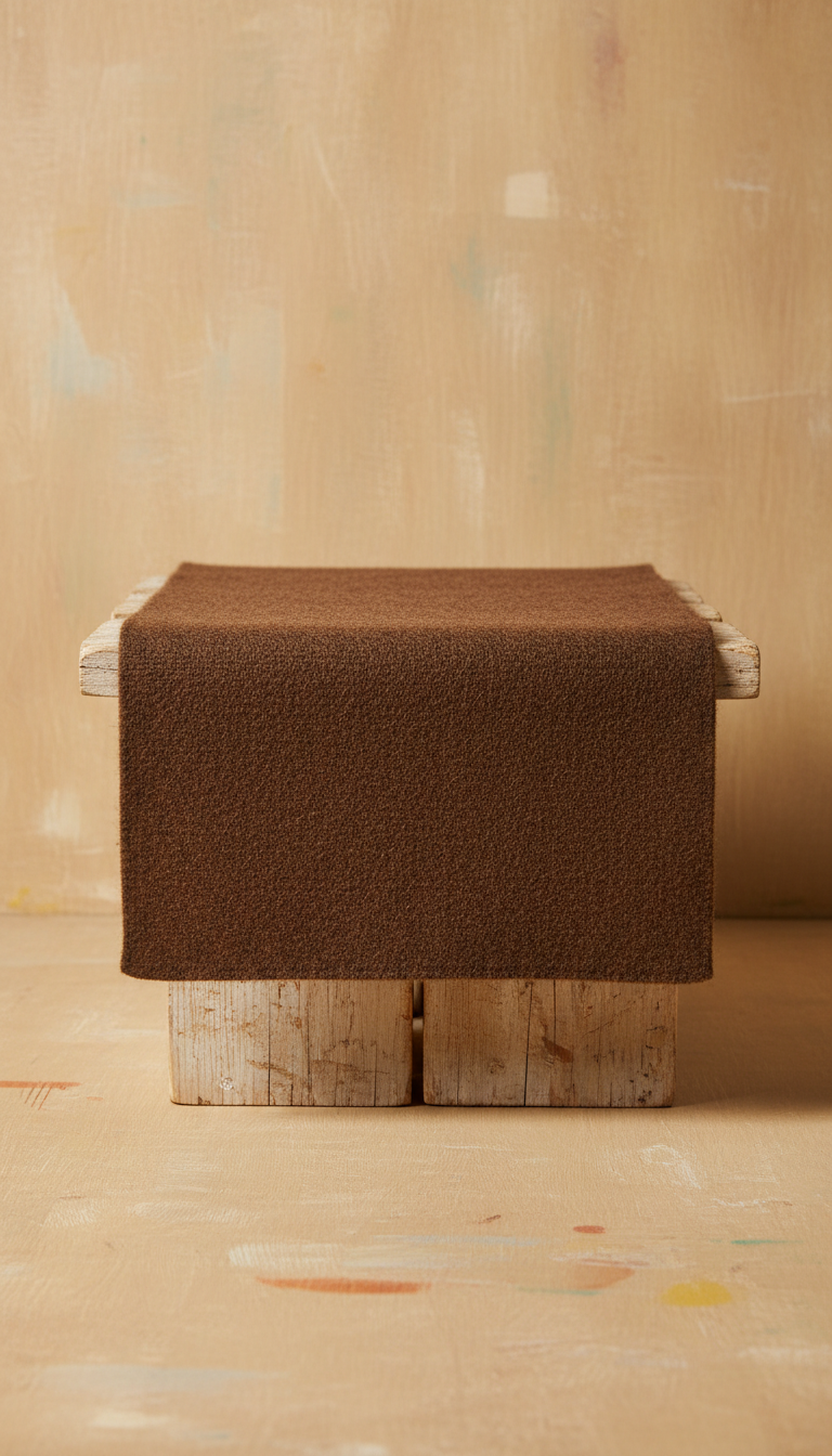 Moors Brown wool bench runner
