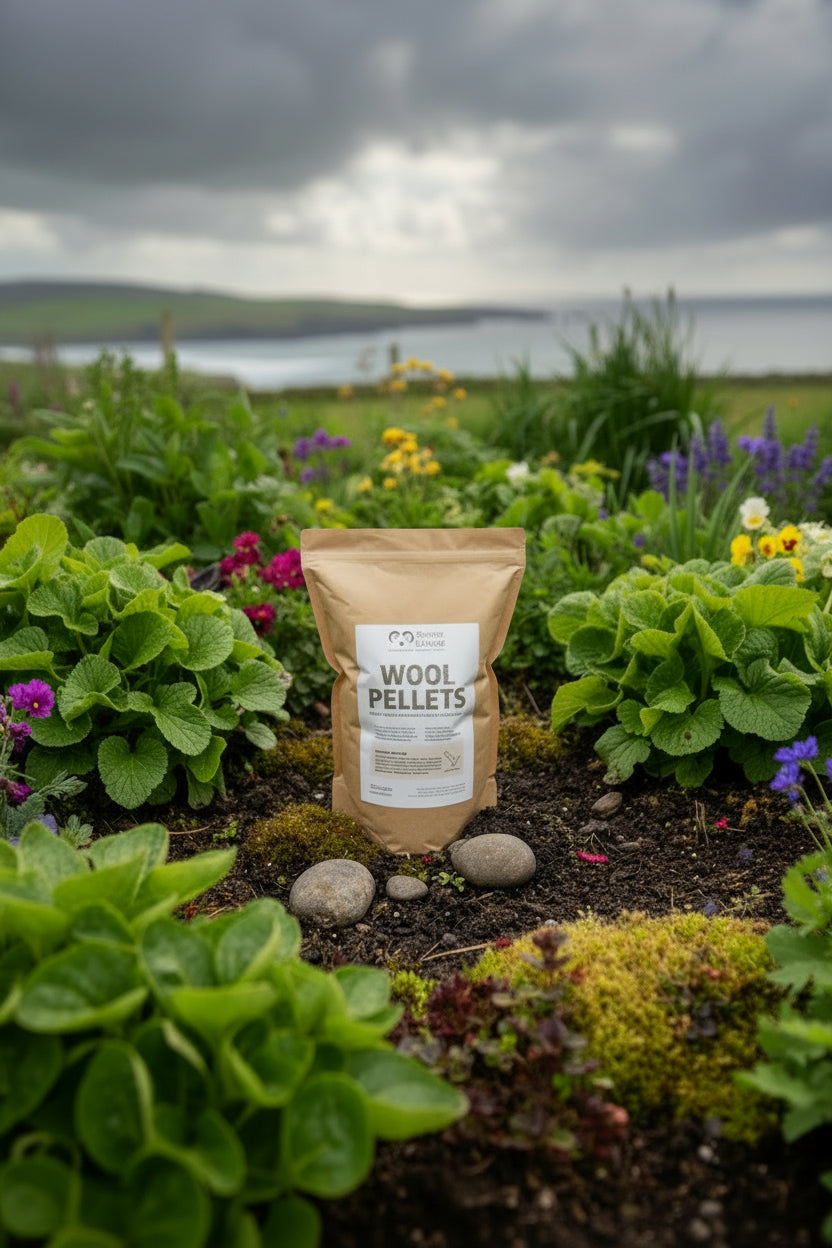 Natural Wool Pellets for Healthier Plants, 4.5L Bag Less Watering & Slug Protection